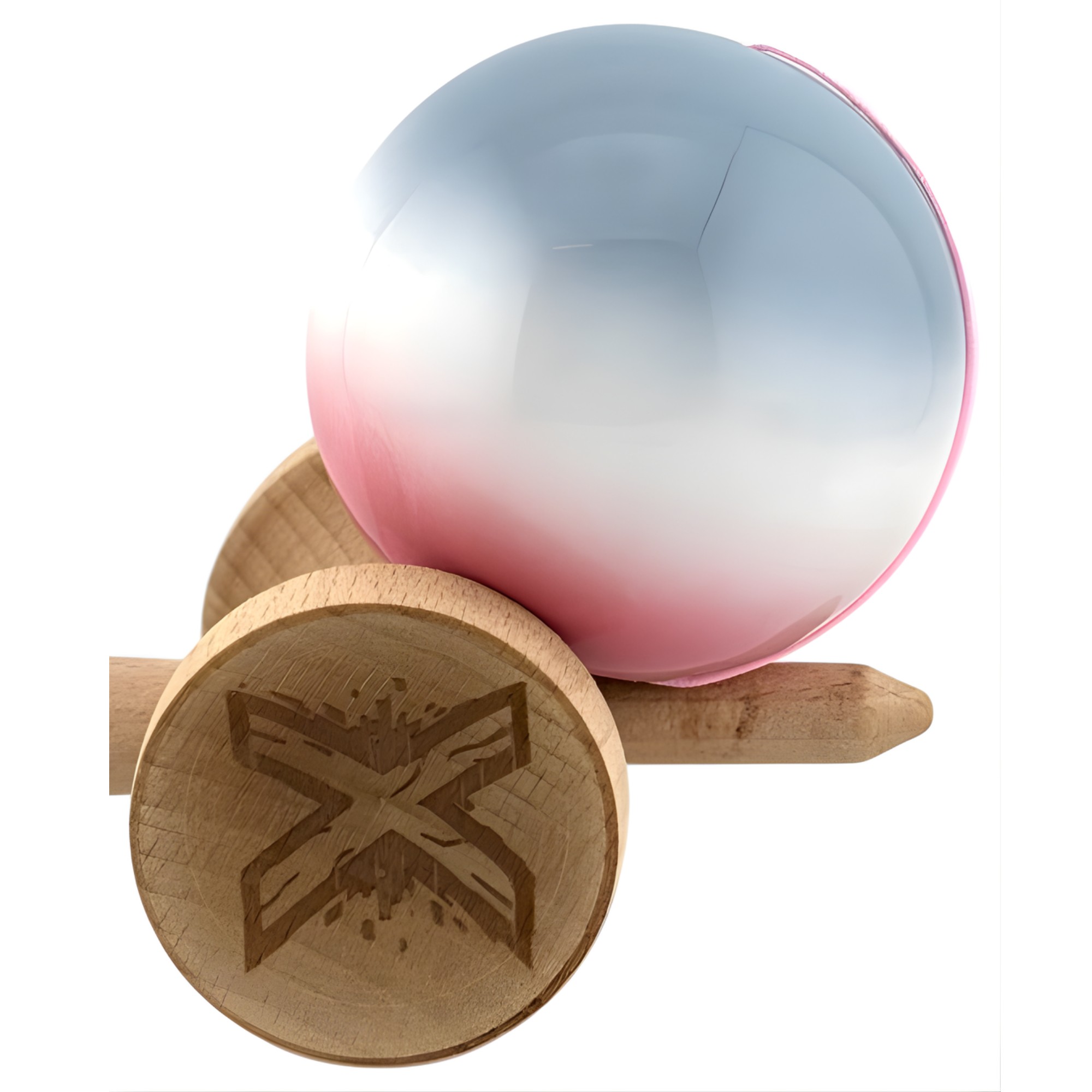 Jucarie de indemanare - Kendama - Big Cups Sticky Roz/Alb/Gri - X