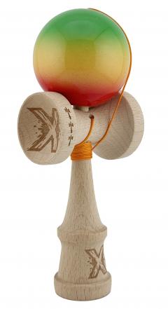 Jucarie de indemanare - Kendama X (Verde/Galben/Rosu)