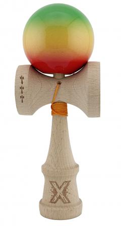 Jucarie de indemanare - Kendama X (Verde/Galben/Rosu)