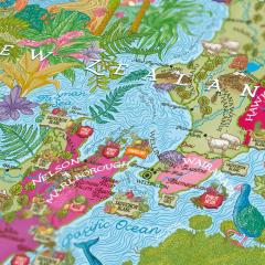 Puzzle clasic 1000 piese - Harta Noii Zeelande