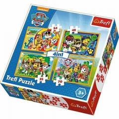 Puzzle 4in1 Paw Patrol - Always on time 