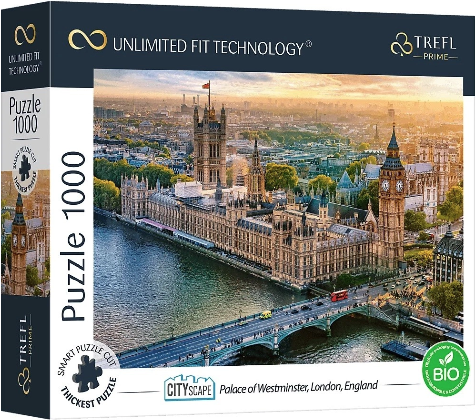 Lais Puzzle 1000 Pezzi: Autobus A Londra, Panorama Cittadino Con Iconico Bus Rosso