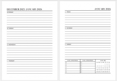 Rezerva de hartie pentru Agenda 2026 Weekly