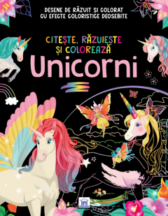 Citeste, razuieste si coloreaza - Unicorni