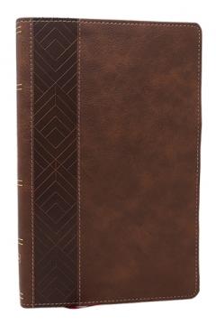 NKJV, Personal Size New Testament, Brown Leathersoft, Red Letter, Comfort Print