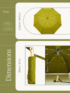 Umbrela - Compact Duck - Masliniu