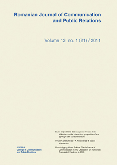 Revista romana de comunicare si relatii publice nr. 21 / 2008