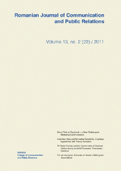 Romanian Journal of Communication and Public Relations - nr. 22 / 2011