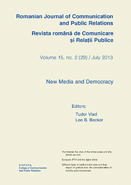 Romanian Journal of Communication and Public Relations / Revista romana de comunicare si relatii publice - nr. 29 / 2013