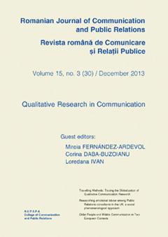 Romanian Journal of Communication and Public Relations / Revista romana de comunicare si relatii publice - nr. 30 / 2013