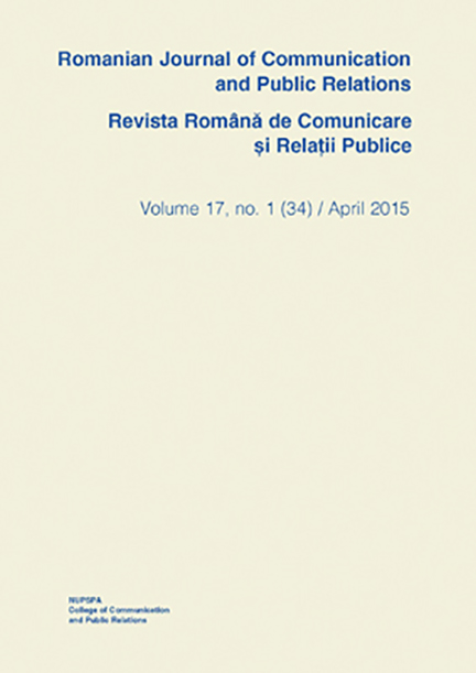 Romanian Journal of Communication and Public Relations / Revista romana de comunicare si relatii publice - nr. 34 / 2015