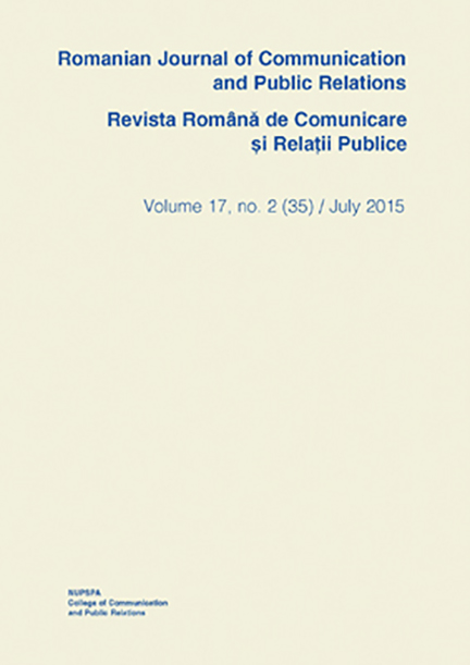 Romanian Journal of Communication and Public Relations / Revista romana de comunicare si relatii publice - nr. 35 / 2015