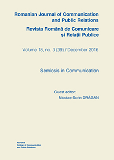  Romanian Journal of Communication and Public Relations / Revista romana de comunicare si relatii publice  - nr. 39 / 2016 