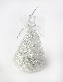 Decoratiune Craciun - Glass Angel Sequins