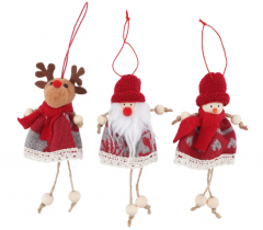 Decoratiune Craciun - Mini Fabric Christmas Hangers - mai multe modele