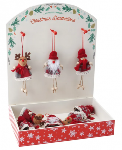 Decoratiune Craciun - Mini Fabric Christmas Hangers - mai multe modele