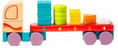 Jucarie din lemn - Camion cu forme geometrice