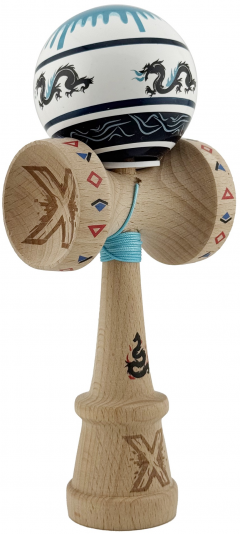 Jucarie de indemanare - Kendama X Dragon, Albastru/Negru