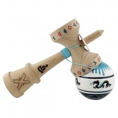 Jucarie de indemanare - Kendama X Dragon, Albastru/Negru