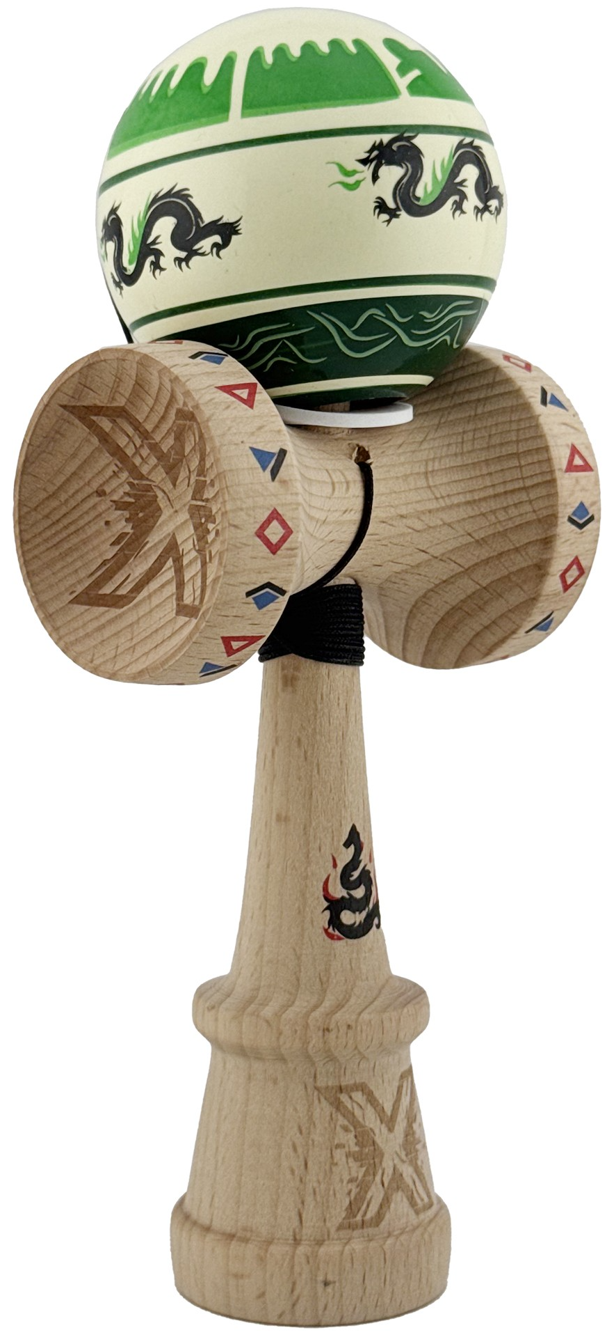 Jucarie de indemanare - Kendama X Dragon, Verde deschis/Negru - X
