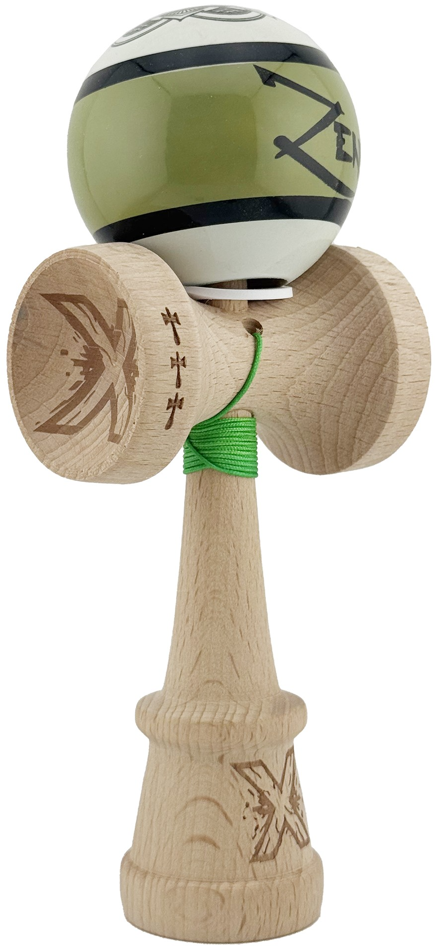Jucarie de indemanare - Kendama X Zen, Verde - X