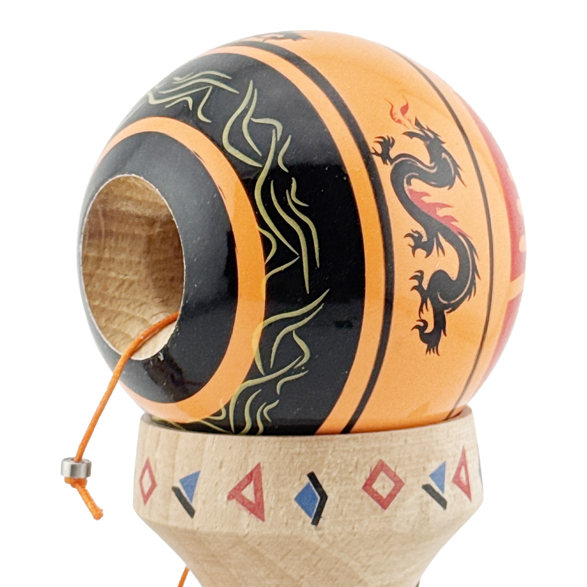 Jucarie de indemanare - Kendama X Dragon, Portocaliu/Negru - X