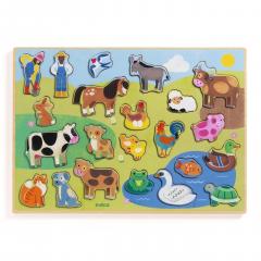 Puzzle din lemn - Ferma animalelor