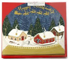 Felicitare - Winter Cabins in Snow Globe