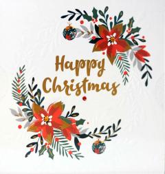 Felicitare - Happy Christmas Luxury Foil Christmas Card