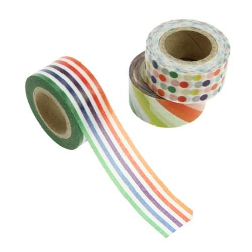  Japanese Washi Masking Tape -Mini Set of 3 kids tape