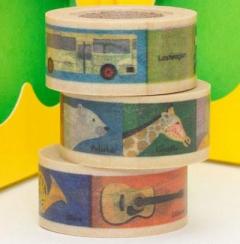 Japanese Washi Masking Tape - Mini Set of 3 kids tape set