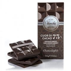 Ciocolata neagra - Cuor di Cacao 75% Chocolight