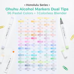 Set 96 markere Brush & Chisel - Ohuhu Honolulu - Sweetness & Blossoming