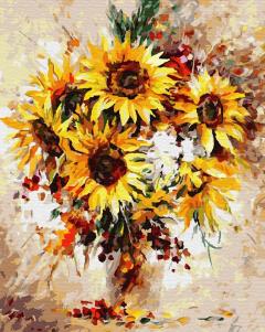 Set pictura pe numere - Abstract Sunflower, 40x50 cm