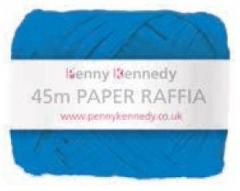 Panglica albastra din rafie pentru cadouri - 45m