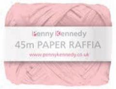 Panglica roz pal din rafie pentru cadouri - 45m