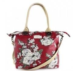 Floral Red Vintage Rose Carry All Bag Lesser & Pavey