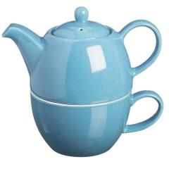 Set ceasca cu ceainic albastru RAYWARE