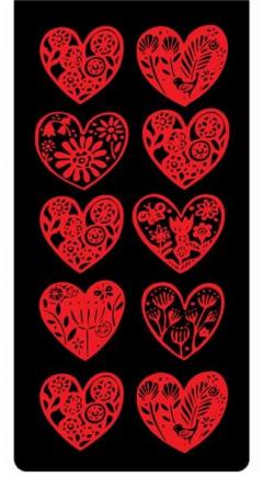 Semn de carte magnetic Inimioare 