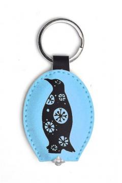 Breloc pinguin fond albastru cu led WPL