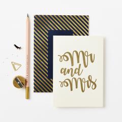 Felicitare - Gold Mr and Mrs