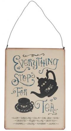 Placuta metalica - Stop for tea