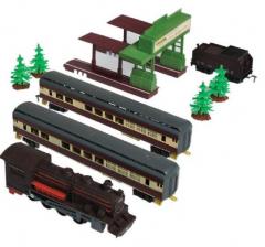 Set de trenulet de jucarie cu baterii (scara 1:87)