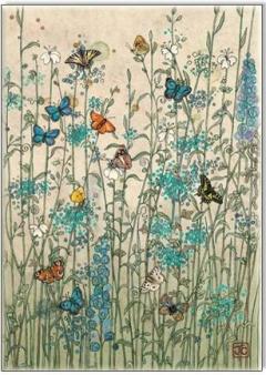 Felicitare Garden Butterflies Bug Art