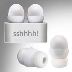 1 Pair of Re-Useable Arctic White Ear Plugs