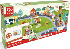 Puzzle 4 in 1 - Vehicule de salvare, cu joc de storytelling