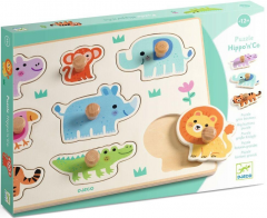 Puzzle din lemn - Animale salbatice, 8 piese