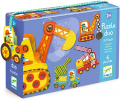 Puzzle mobil Duo - Vehicule, 12 piese