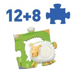 Puzzle gigant si tactil - Ferma, 20 piese