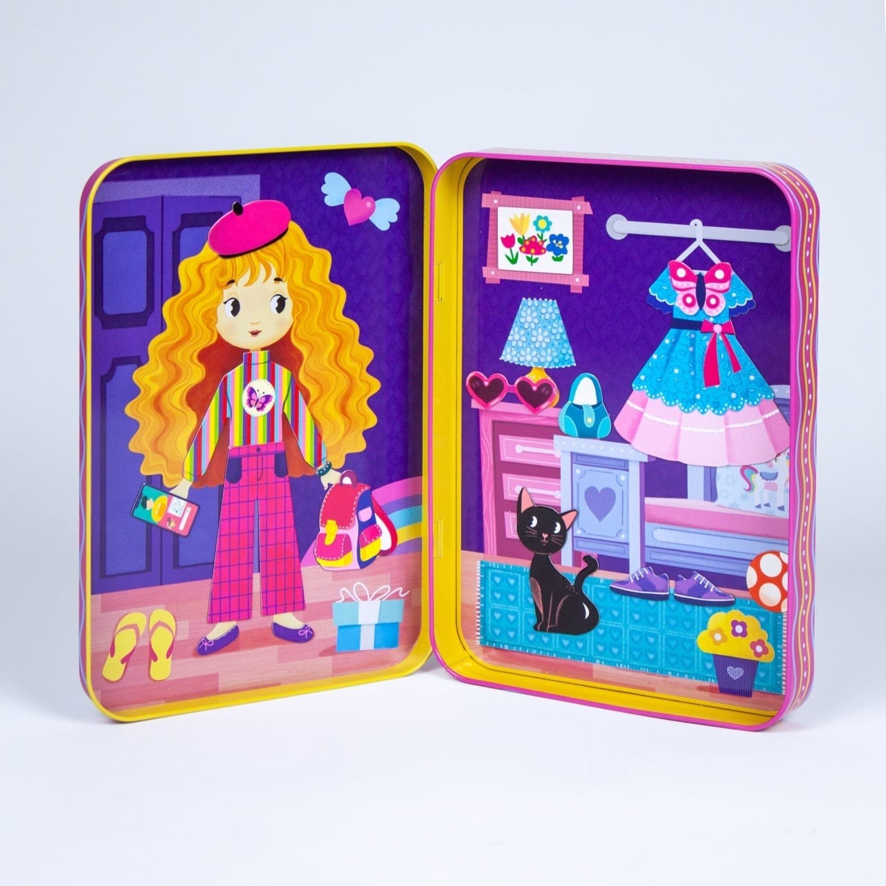 Puzzle magnetic in cutie metalica - Tinutele mele colorate, 45+